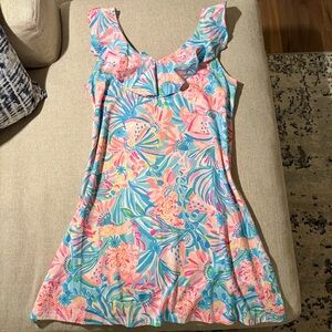 Lilly Pulitzer Dress RN88189 Floral Cotton Sundress Large